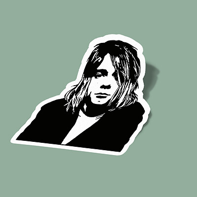 استیکر Kurt Cobain Nirvana