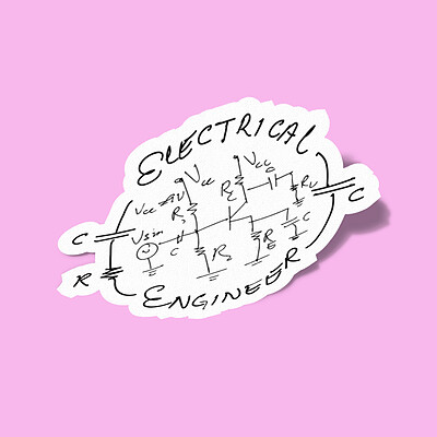 استیکر Electrical Engineer-2 Circuit