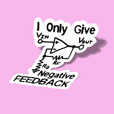 استیکر I Only Give Negative Feedback