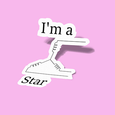 استیکر I'm a Star Electrical Design