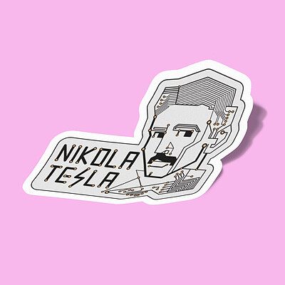 استیکر Nikola Tesla-2 pcb