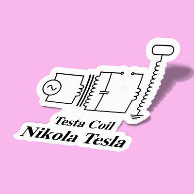 استیکر Tesla Coil - Nikola Tesla