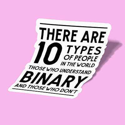 استیکر Those who understand binary and those who don't