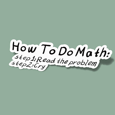 استیکر How to do math