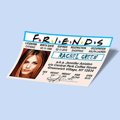 کارت استیکر Friends-4 ریچل