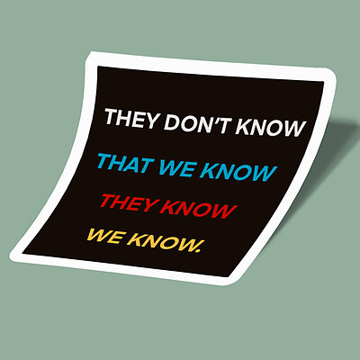 استیکر They do not know that we know