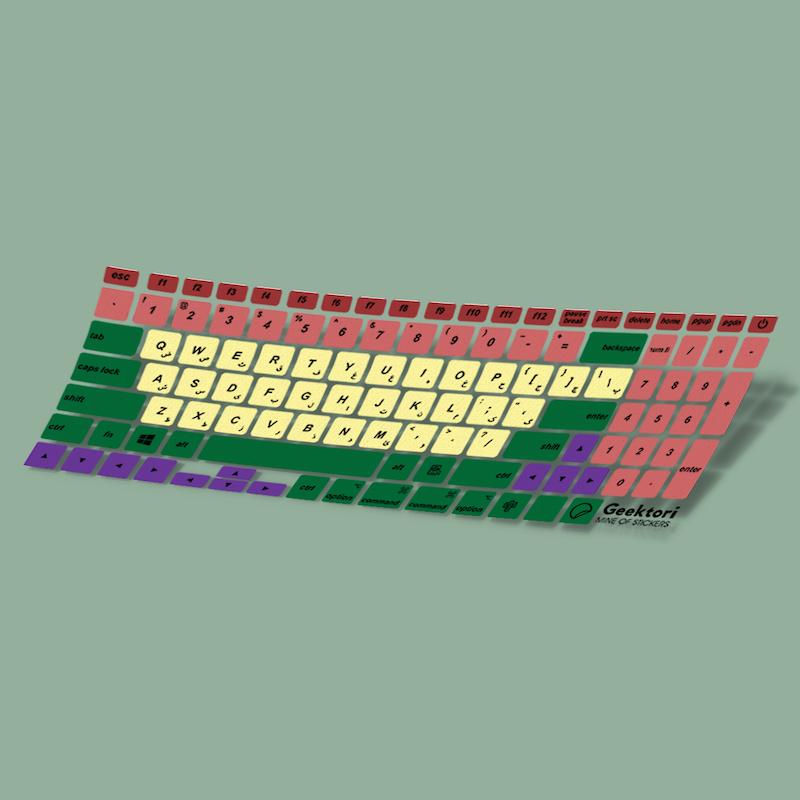 استیکر کیبورد رنگارنگ-60