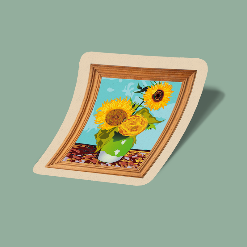 استیکر قاب آفتابگردان ونگوگ