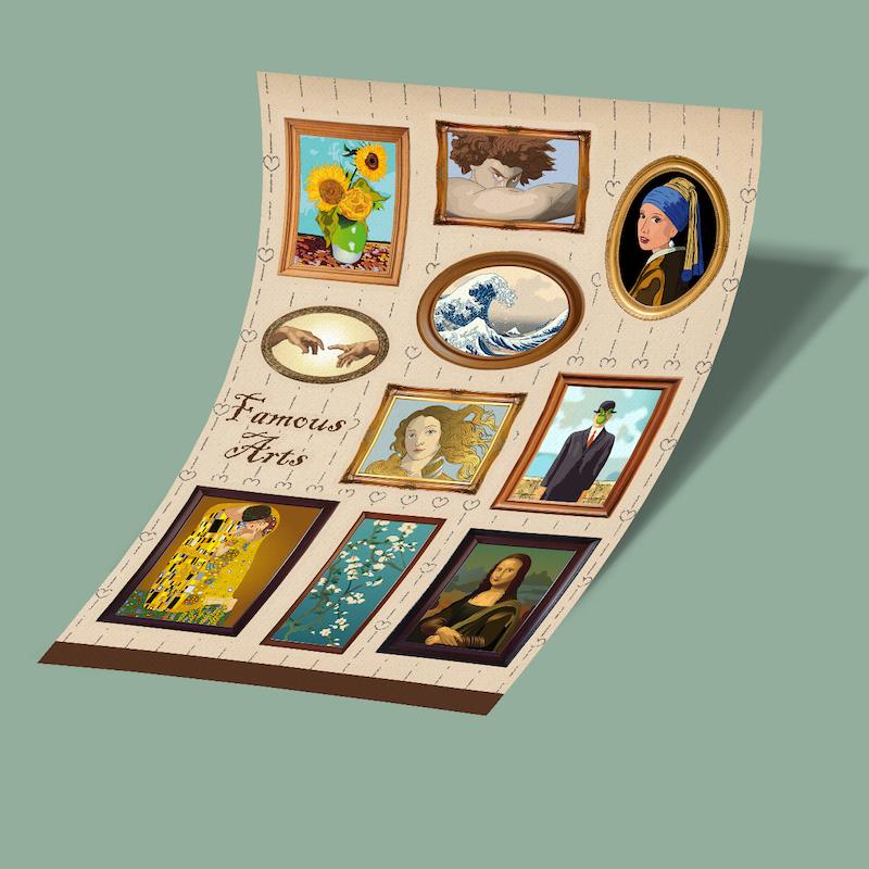 استیکر شیت نقاشی های معروف جهان