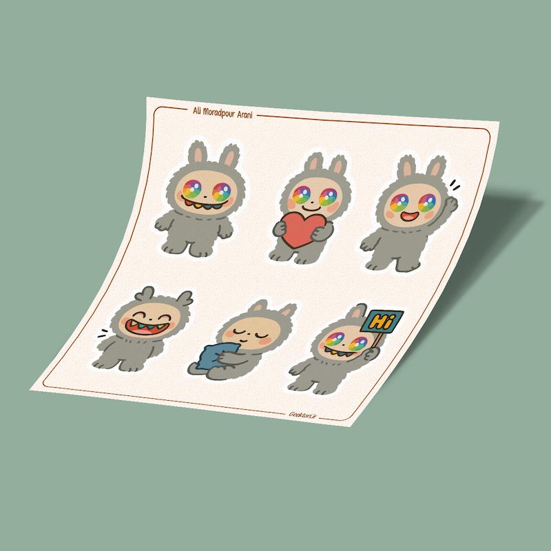 استیکرشیت لبوبو-labubu