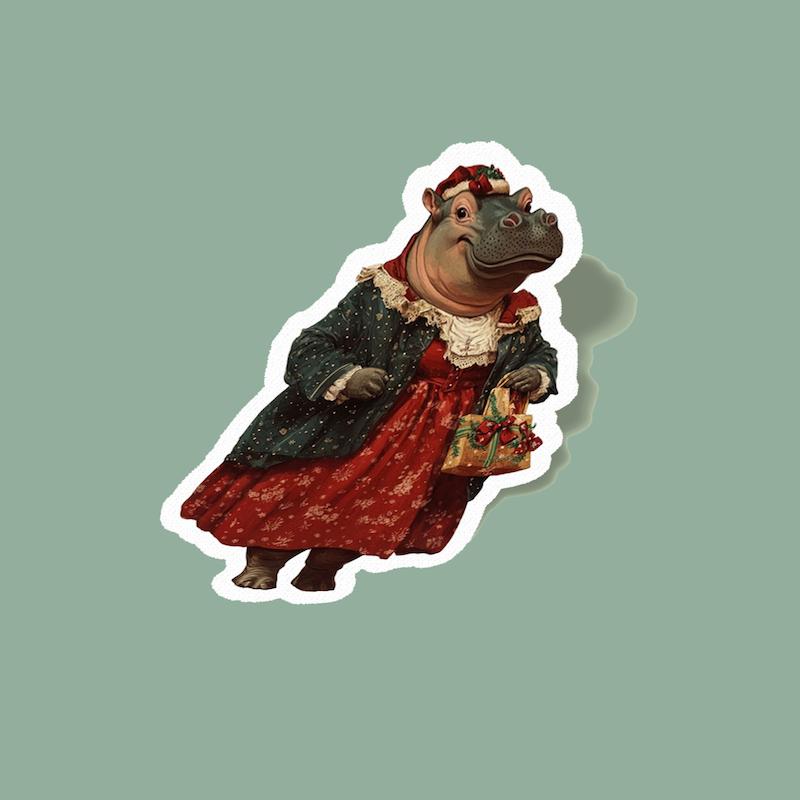 استیکر اسب آبی