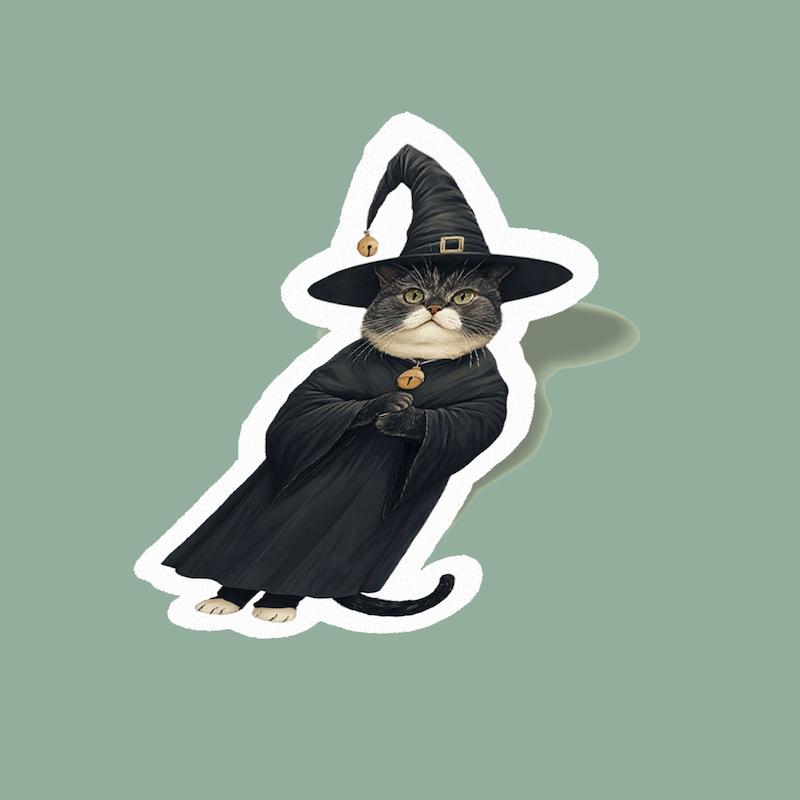 استیکر گربه جادوگر