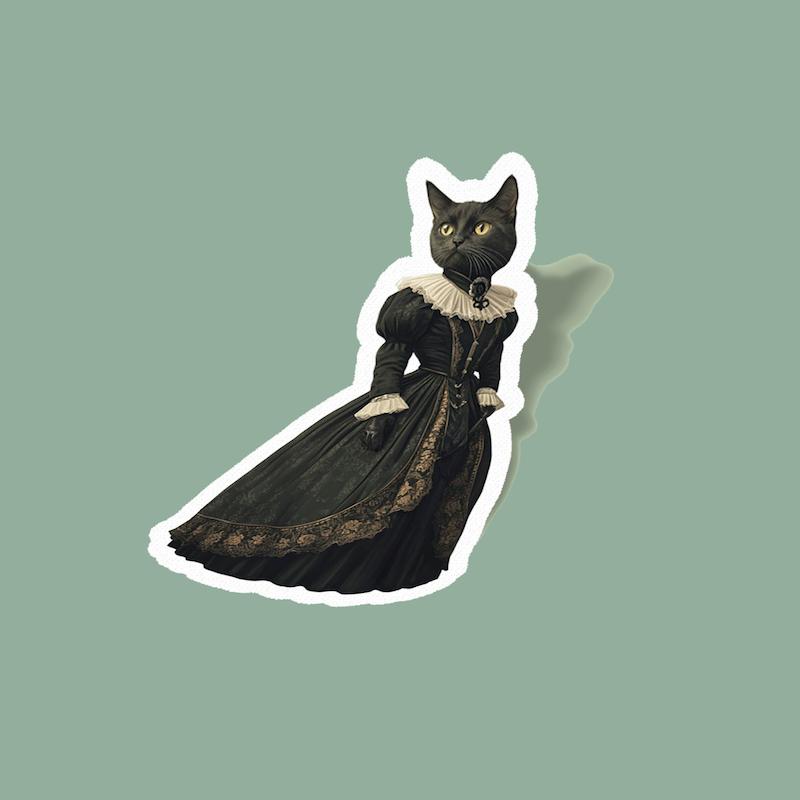 استیکر گربه‌ی چشایر