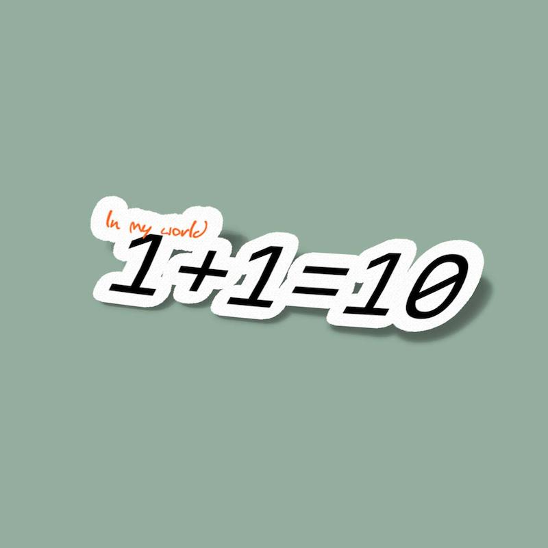 استیکر 1+1=10