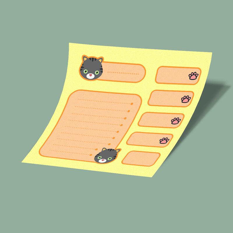 استیکر بولت ژورنال طرح گربه-۱