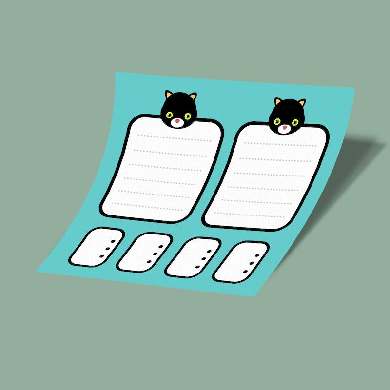 استیکر بولت ژورنال طرح گربه-۲