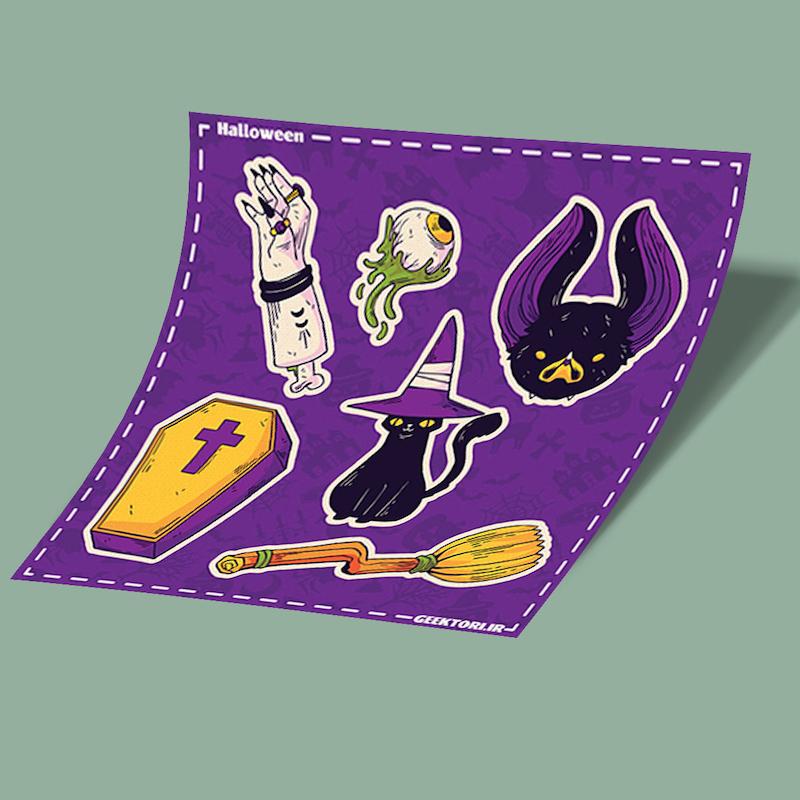استیکرشیت کت هالووین