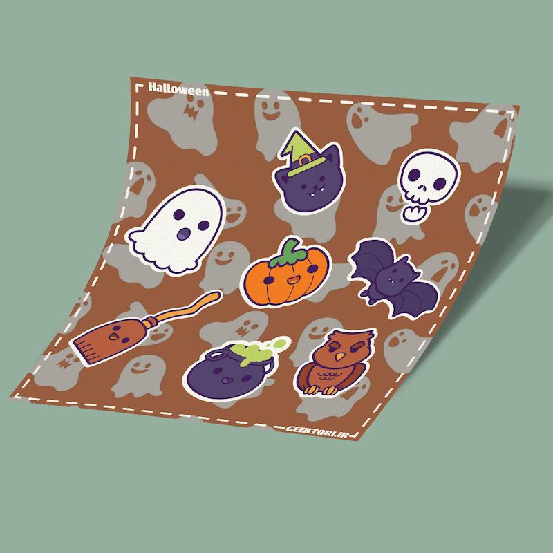 استیکرشیت کیوت هالووین