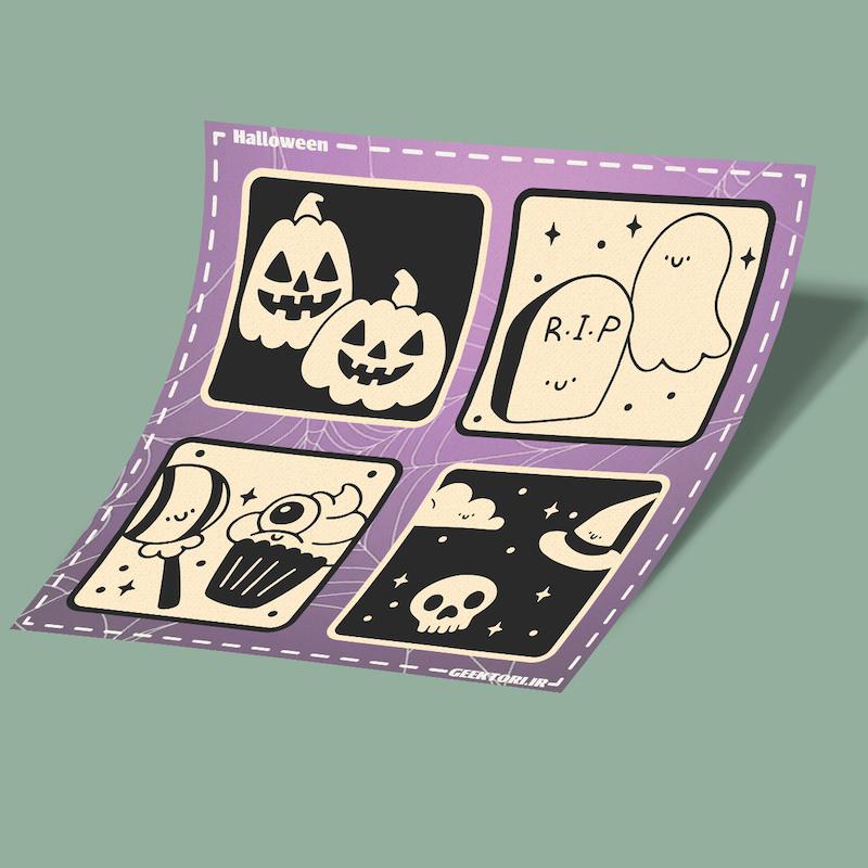 استیکرشیت هالووین اسمایل