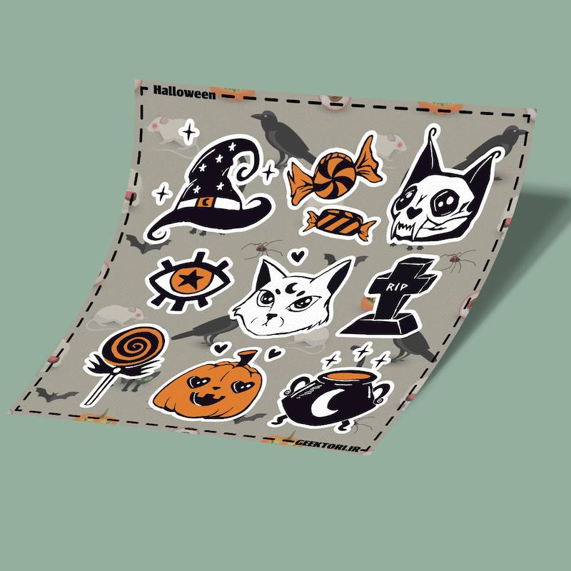 استیکرشیت هالووین دارک کت