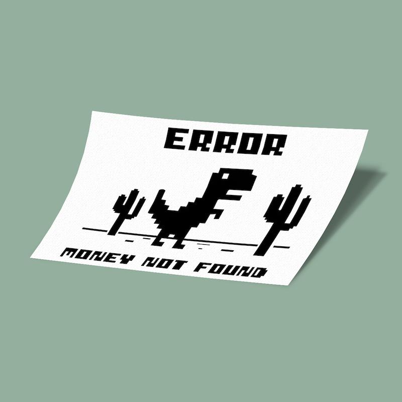 کارت استیکر MONEY NOT FOUND