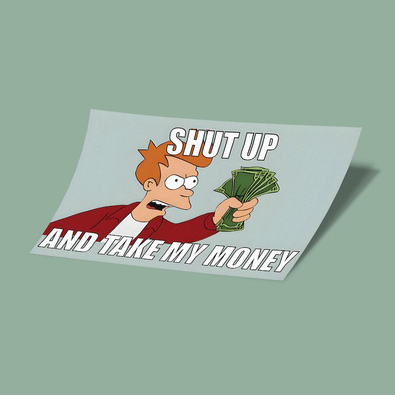 کارت استیکر SHUT UP