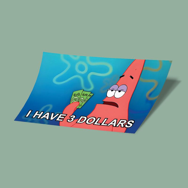 کارت استیکر پاتریک 3 دلار