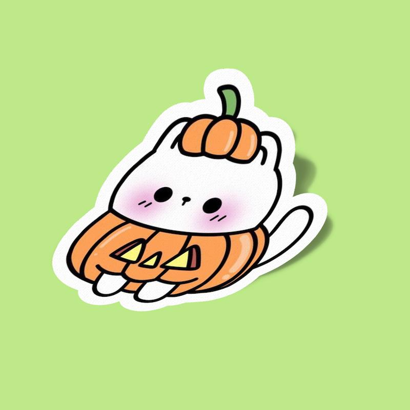 استیکر Halloween-5 گربه