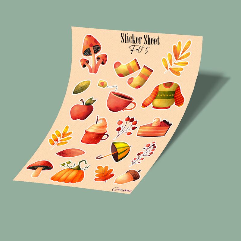 استیکر شیت Fall-5