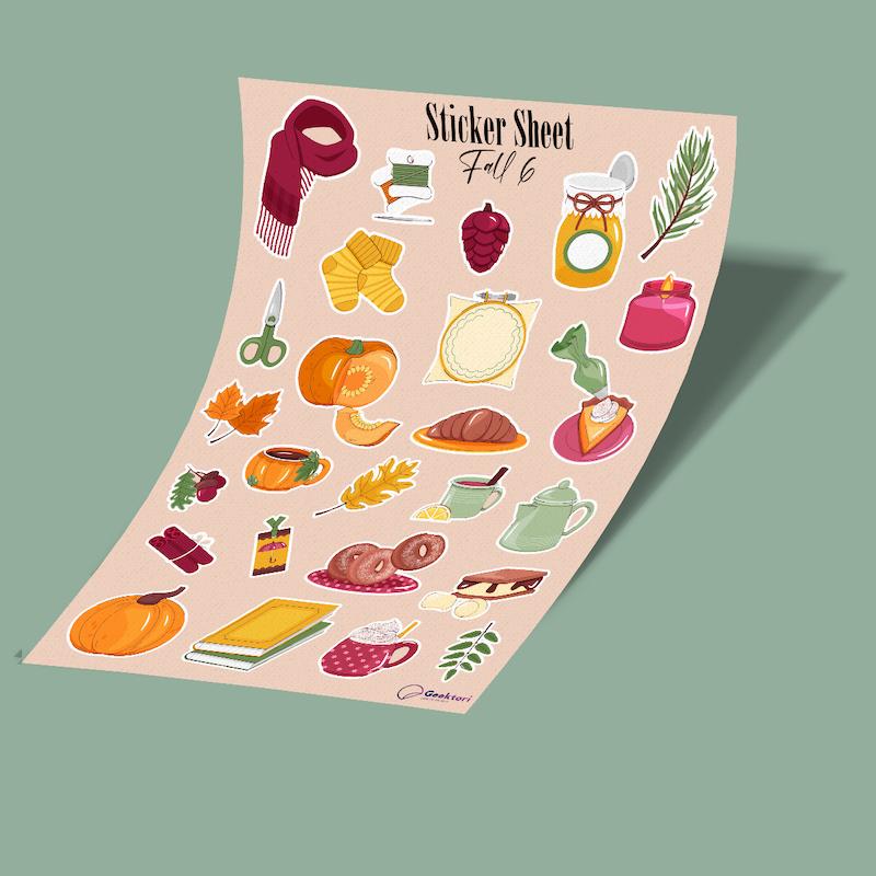 استیکر شیت Fall-6