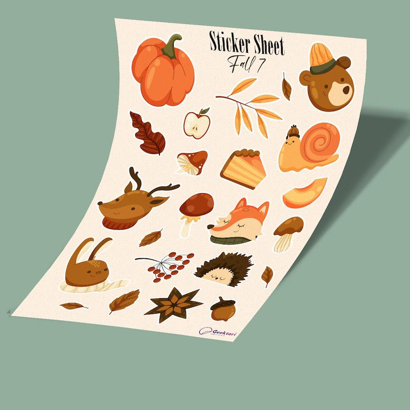 استیکر شیت Fall-7
