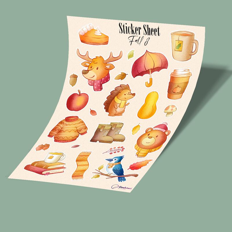 استیکر شیت Fall-8