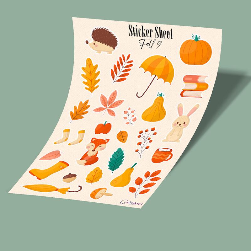 استیکر شیت Fall-9