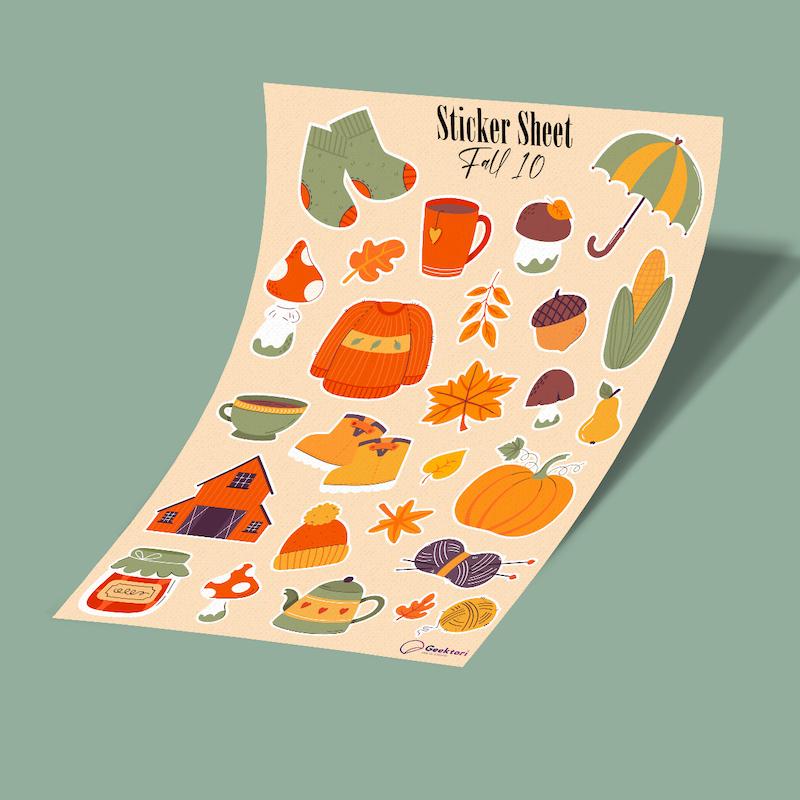 استیکر شیت Fall-10