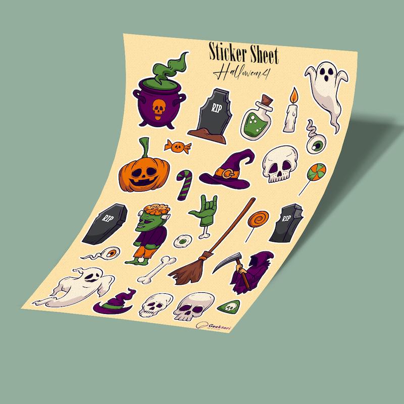 استیکر شیت Halloween-4 B