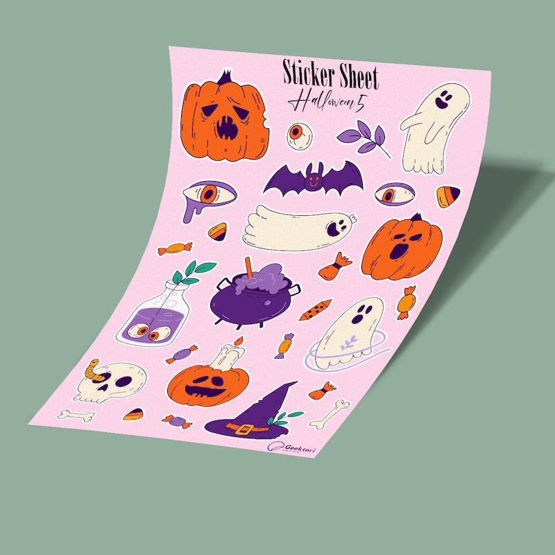 استیکر شیت Halloween-5 B