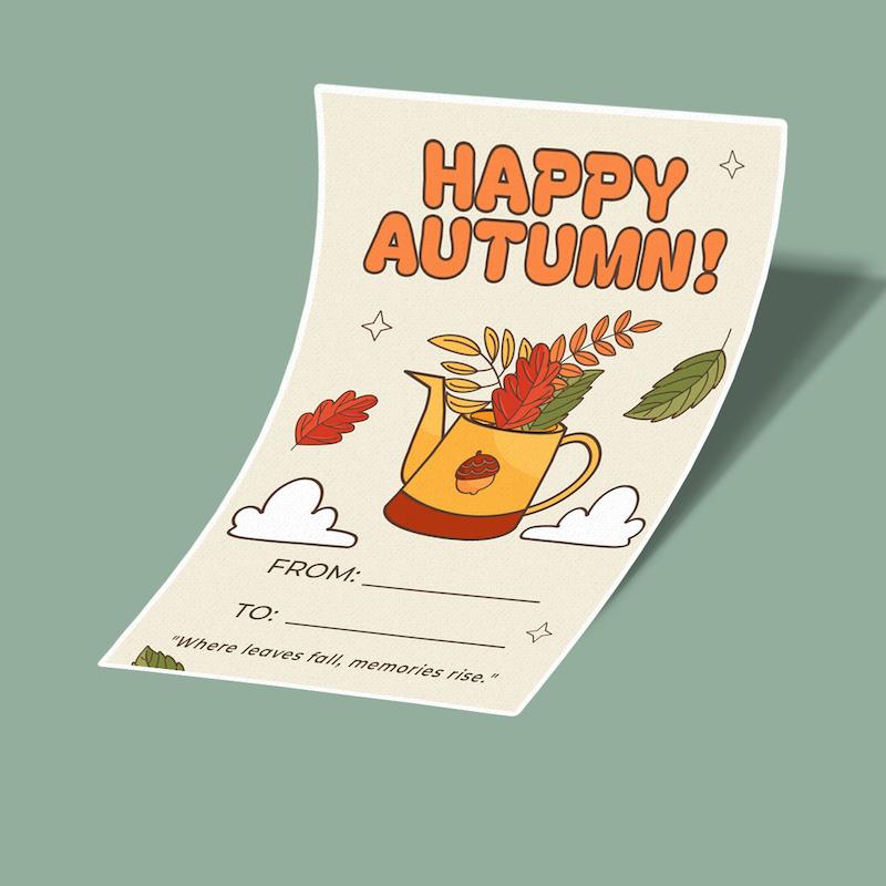 استیکر gift card for fall-2
