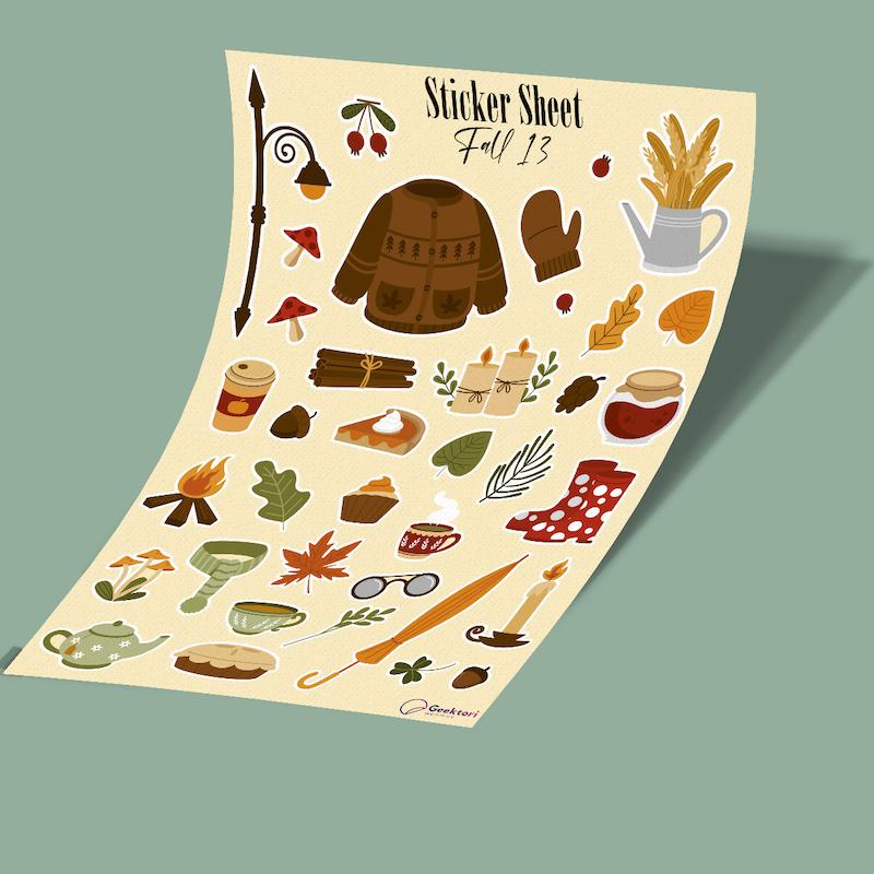 استیکر شیت Fall-12