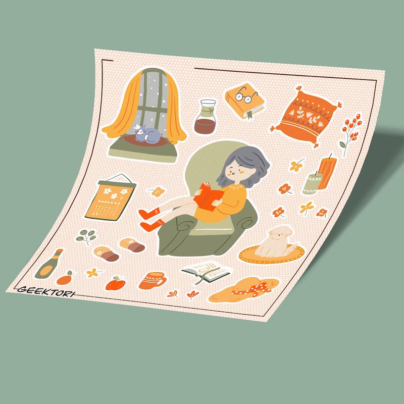 استیکر شیت Fall-14