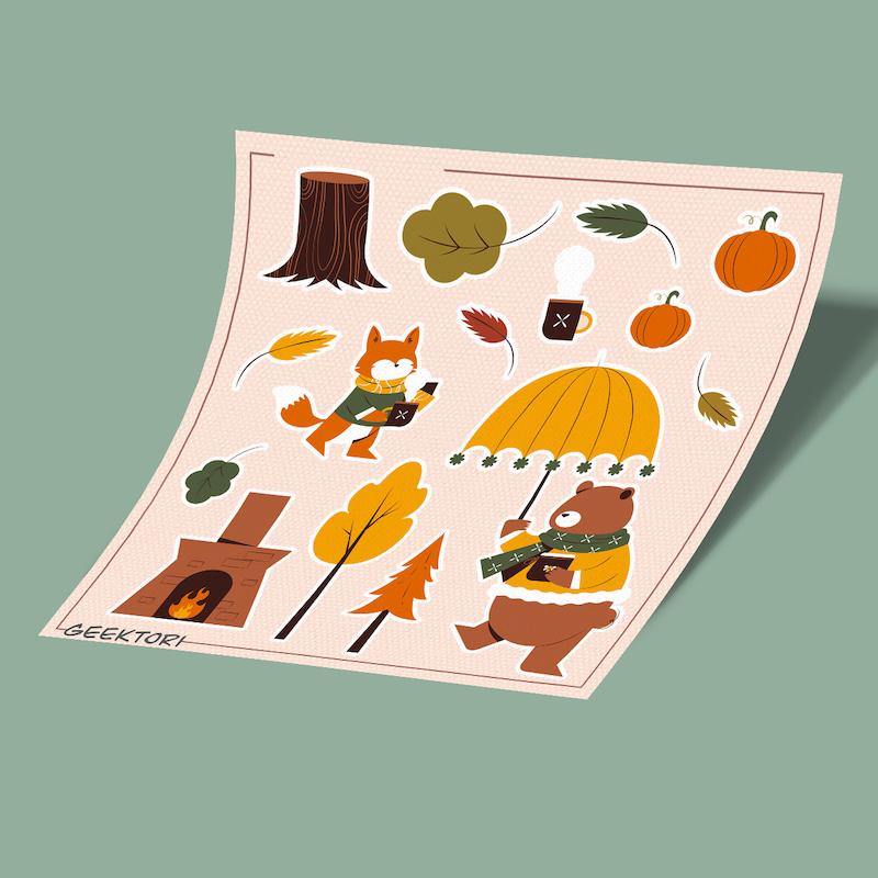 استیکر شیت Fall-17