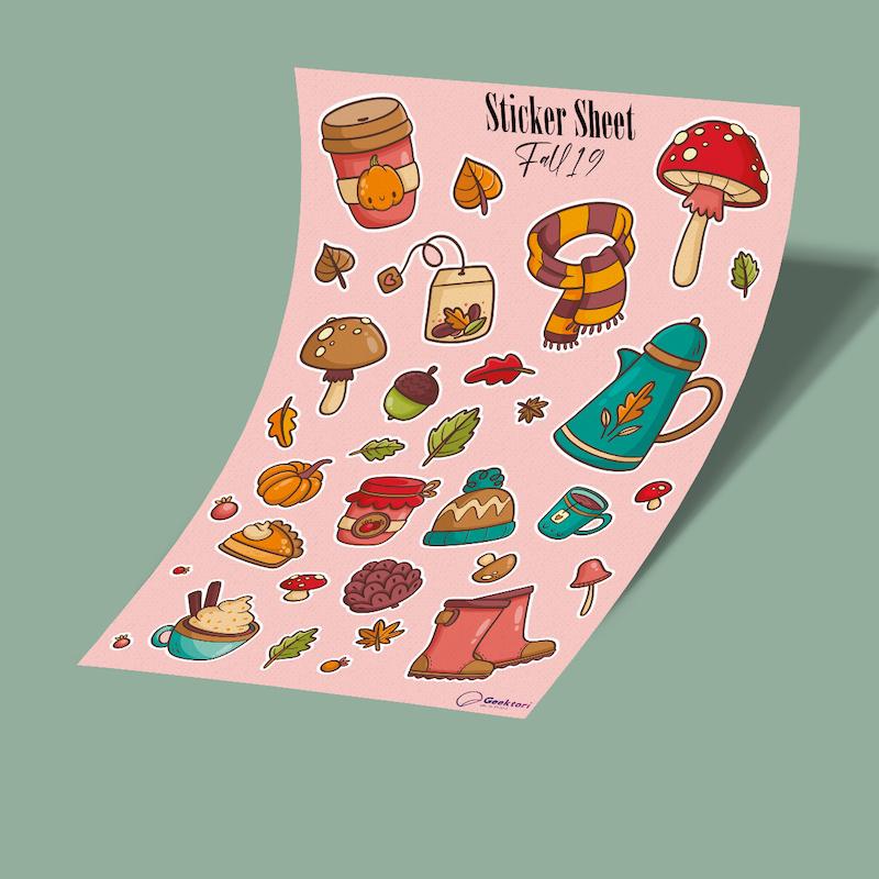 استیکر شیت Fall-18