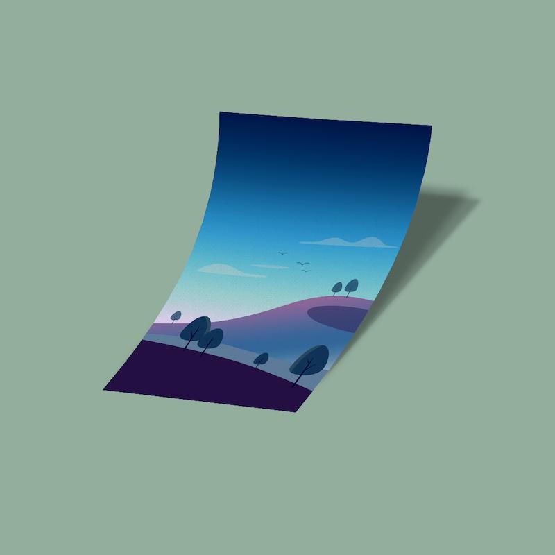 کارت استیکر منظره-1