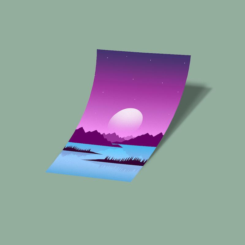 کارت استیکر منظره-2