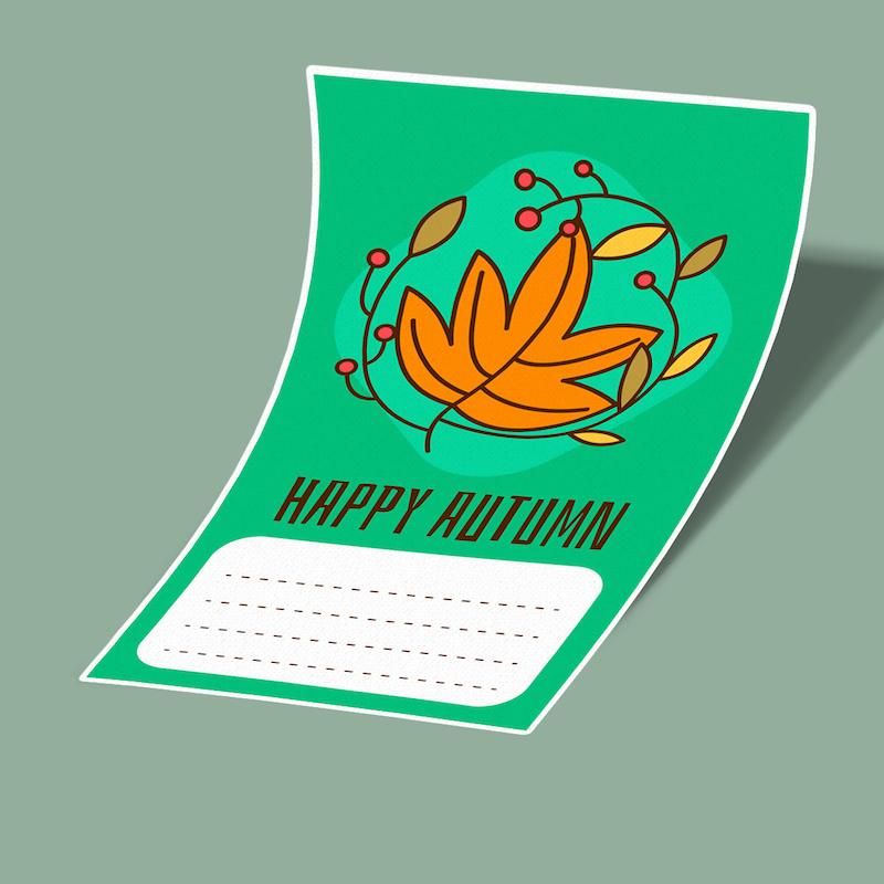 استیکر gift card for fall-4