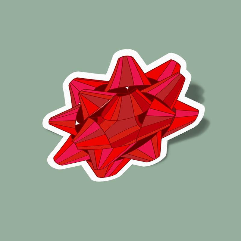 استیکر Christmas-6 Ribbon Bow