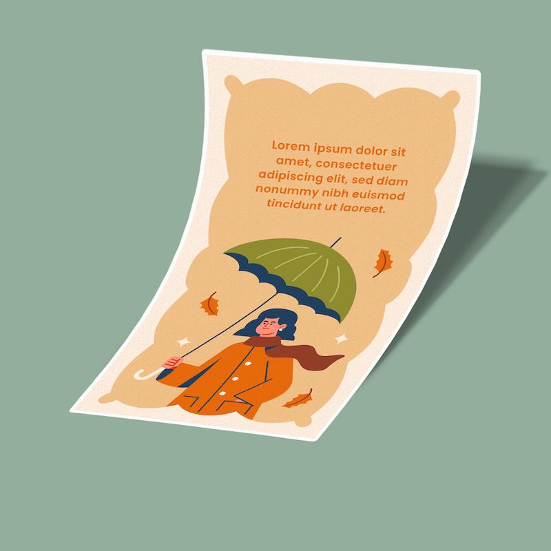 استیکر fall card 13