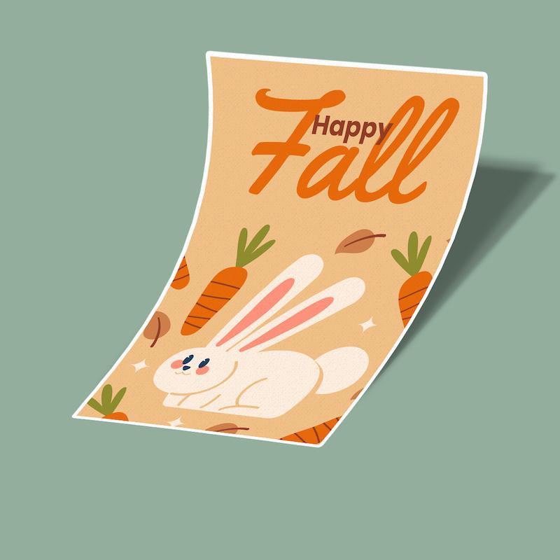 استیکر fall card 14