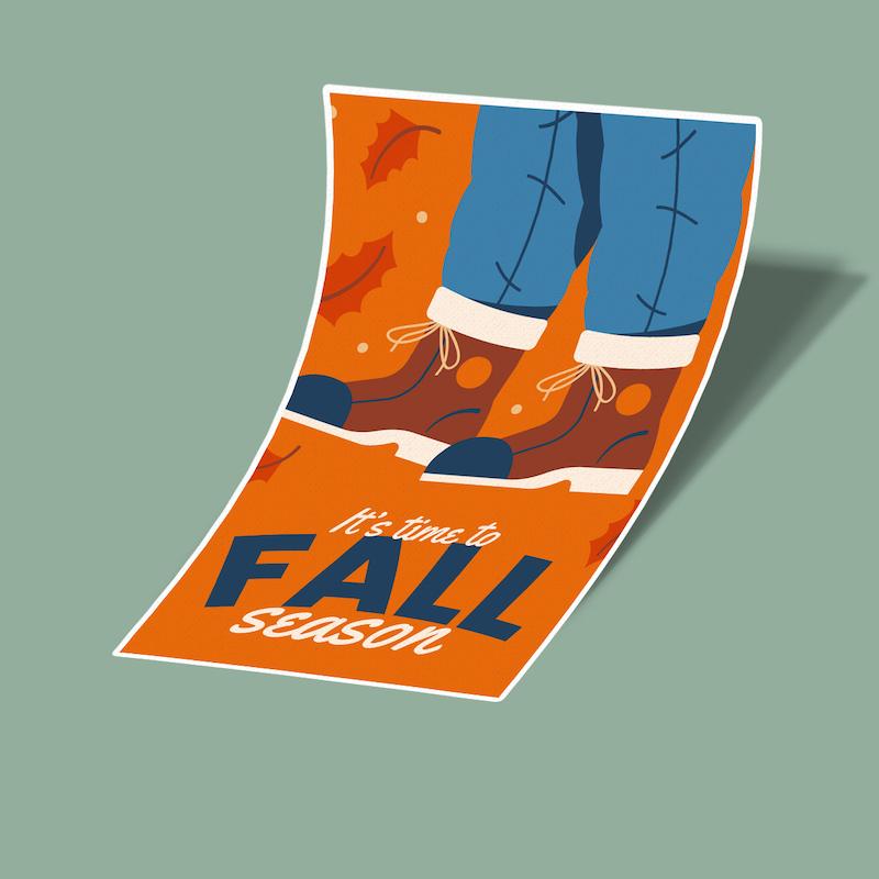 استیکر fall card 15