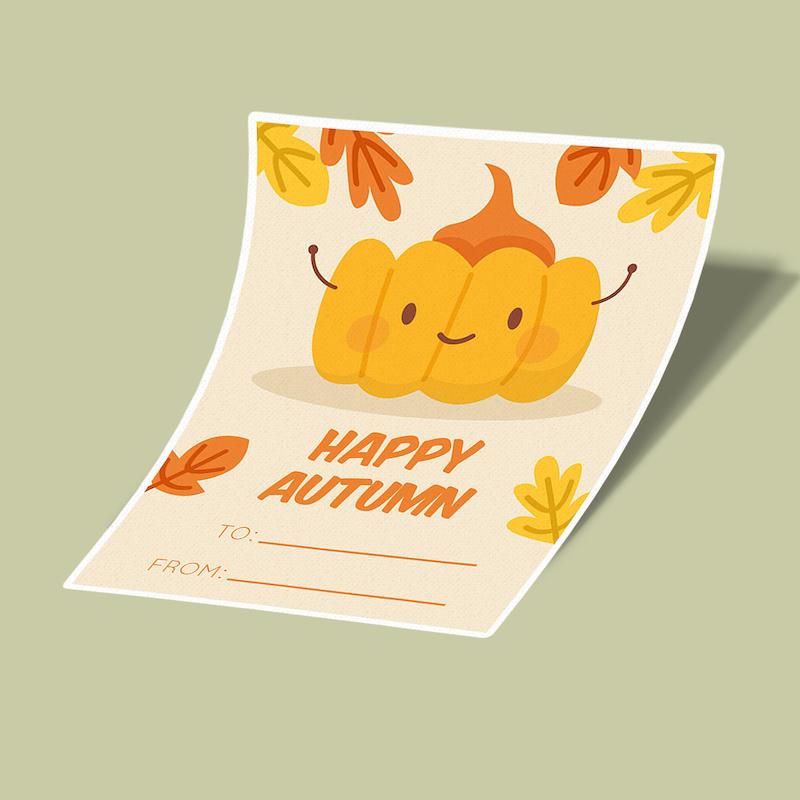 استیکر gift card for fall-5