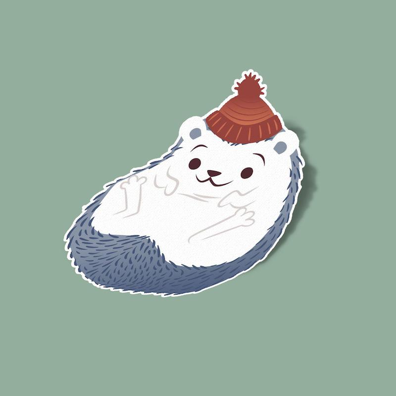 استیکر بچه جوجه تیغی